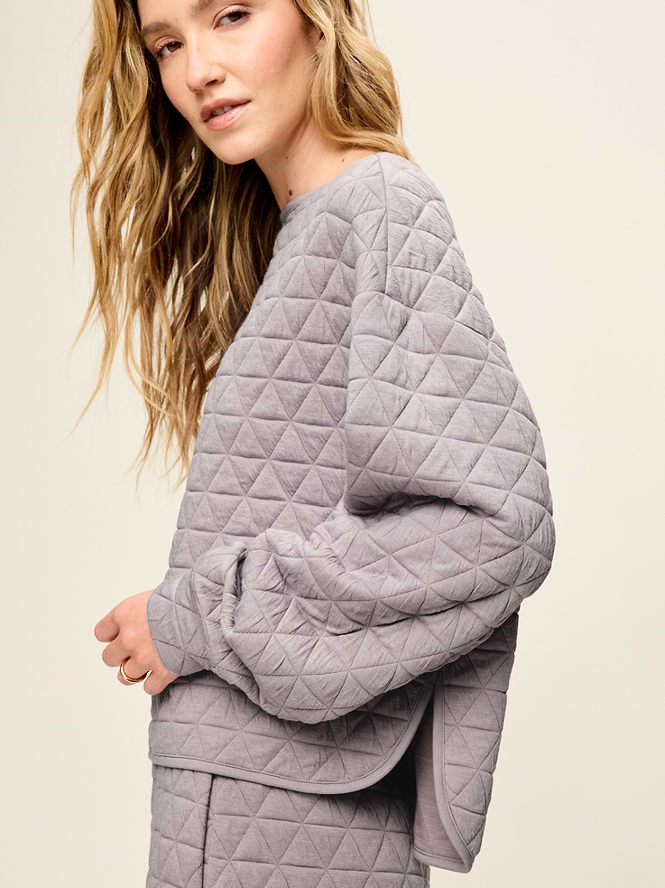 Image number 4 showing, Quilted Bounce Boatneck Sweatshirt