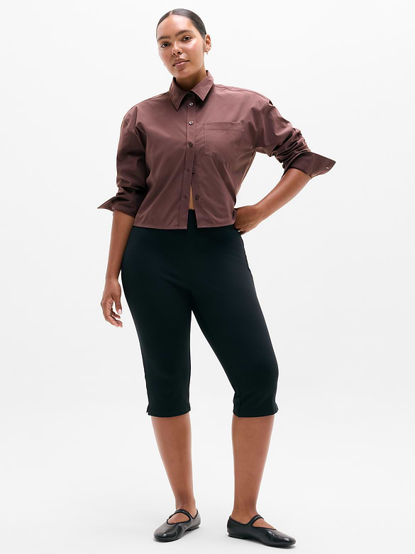 Midday Cropped Poplin Shirt