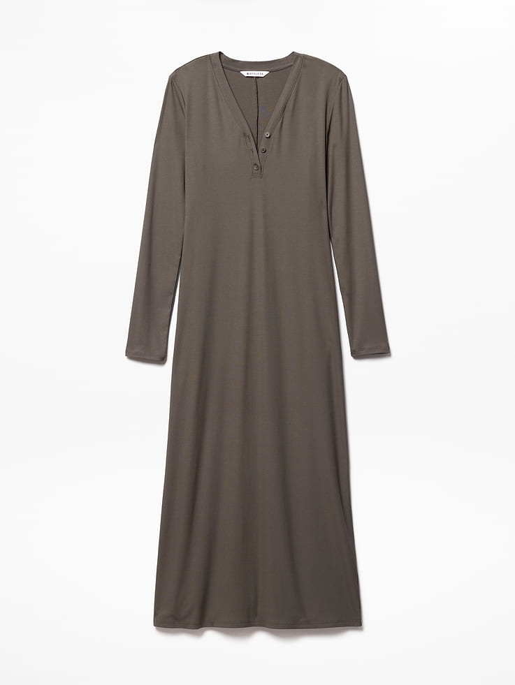 Image number 6 showing, Signature Rib Long Sleeve Maxi Dress