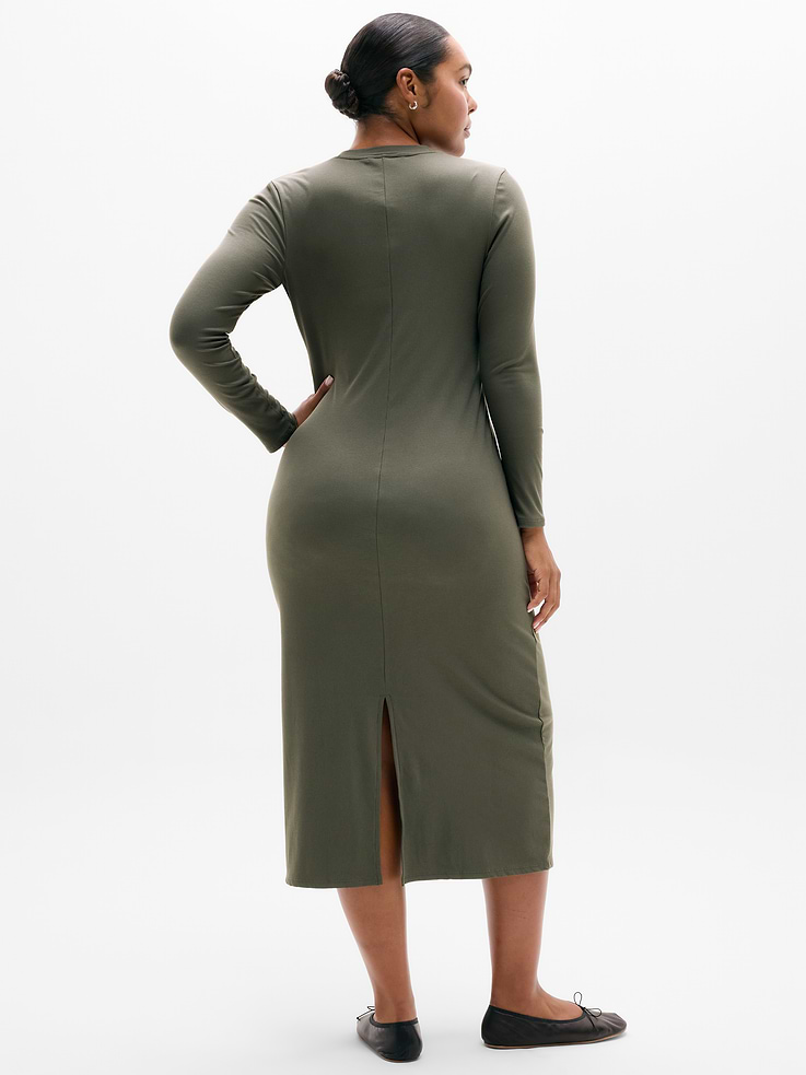 Image number 5 showing, Signature Rib Long Sleeve Maxi Dress