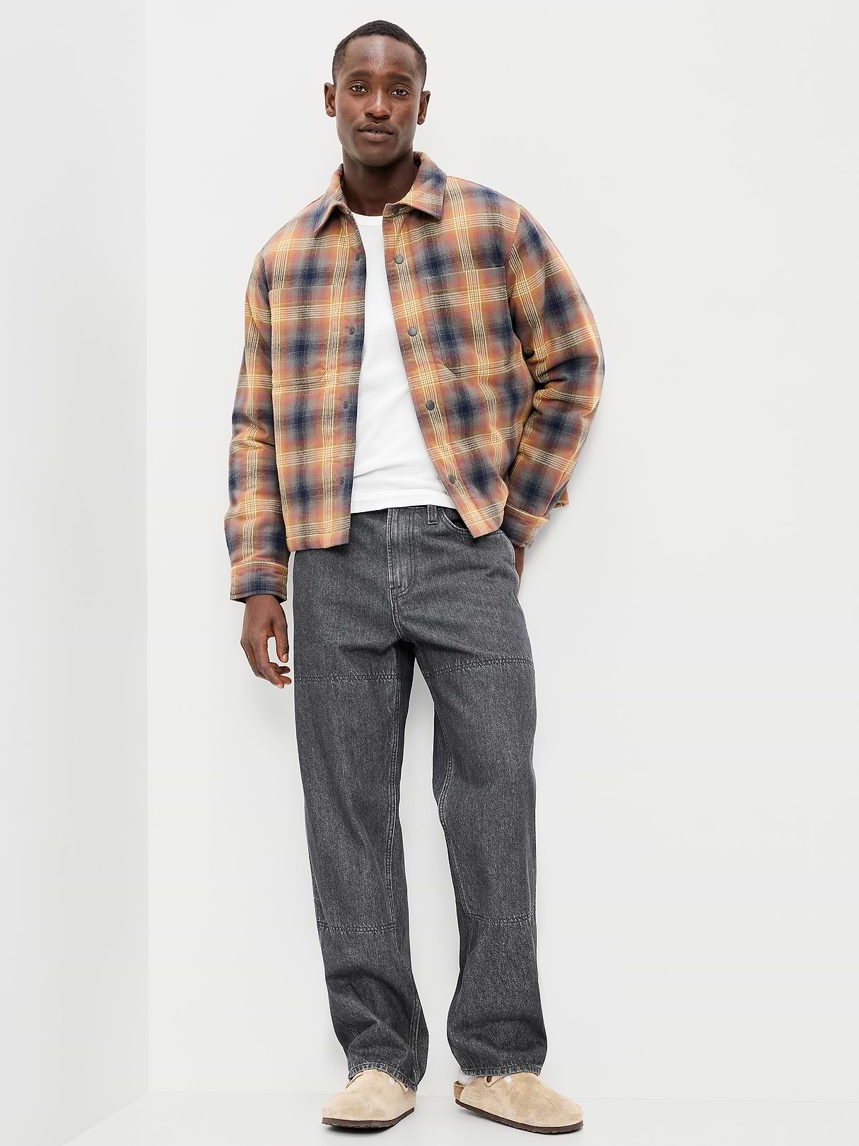 Cropped Insulated Flannel Shacket | Old Navy