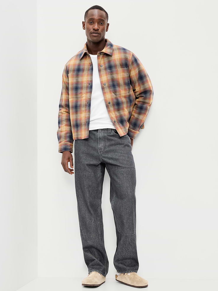 L'image numéro 3 présente Veste-chemise courte isotherme en flanelle