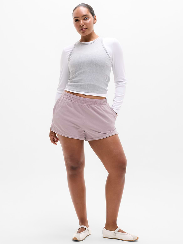 Airy Cotton Terry Snow Wash Shortie