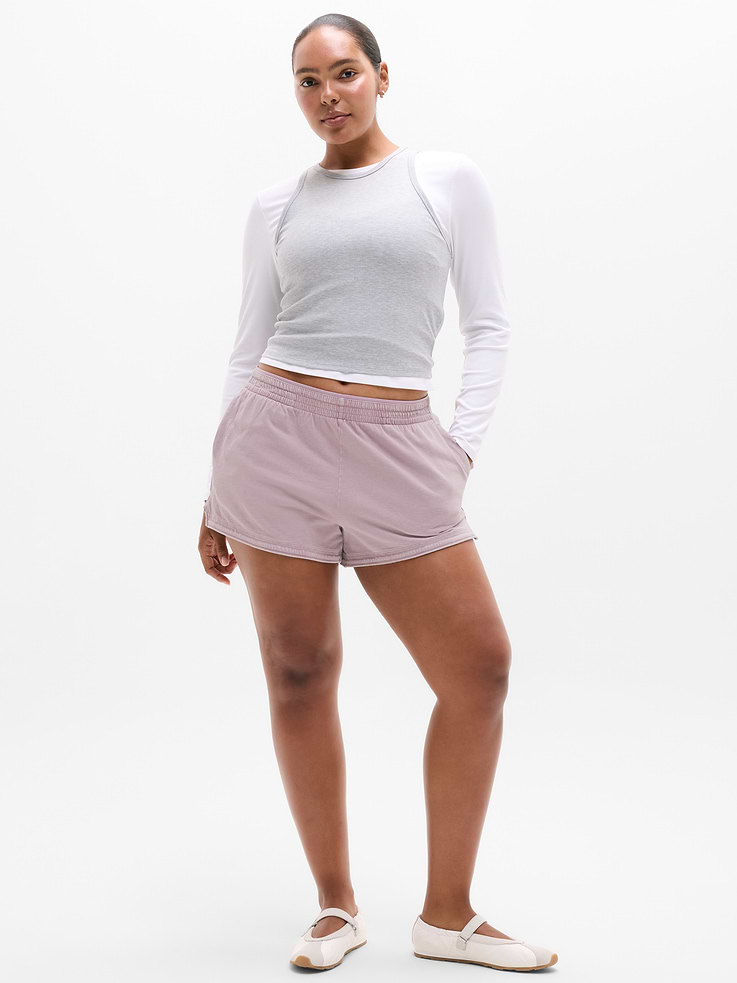 Image number 4 showing, Airy Cotton Terry Snow Wash Shortie