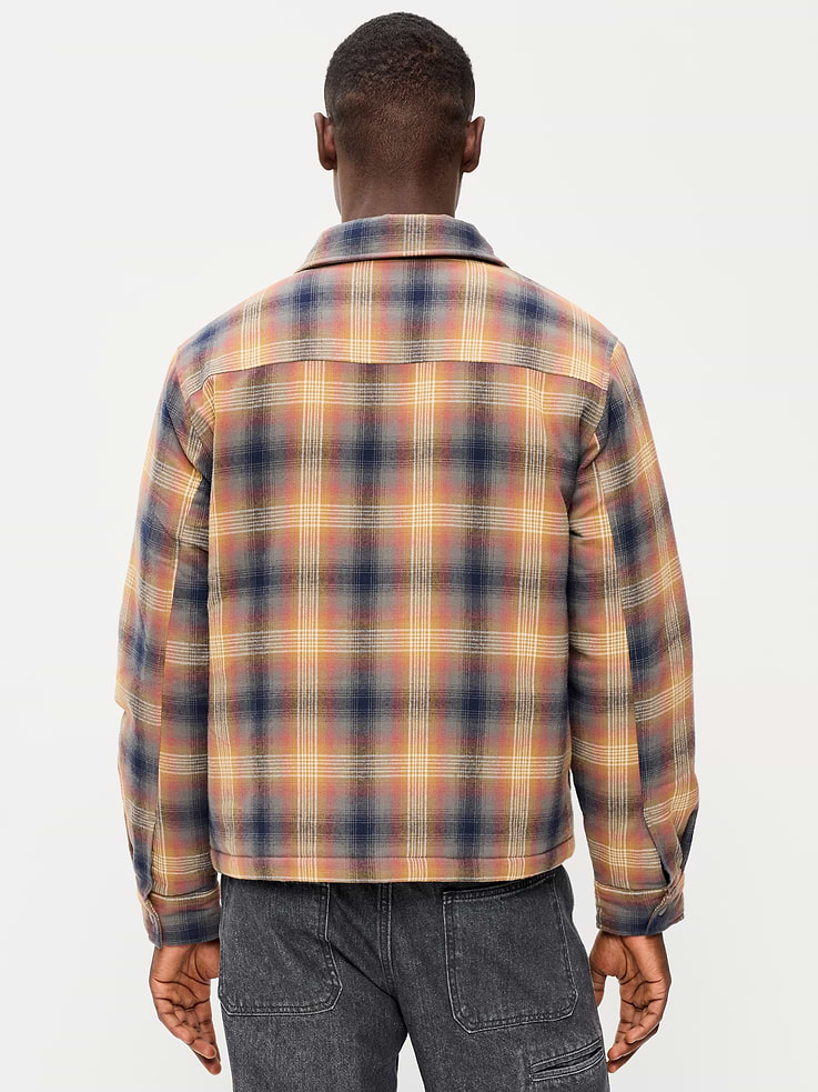 L'image numéro 2 présente Veste-chemise courte isotherme en flanelle