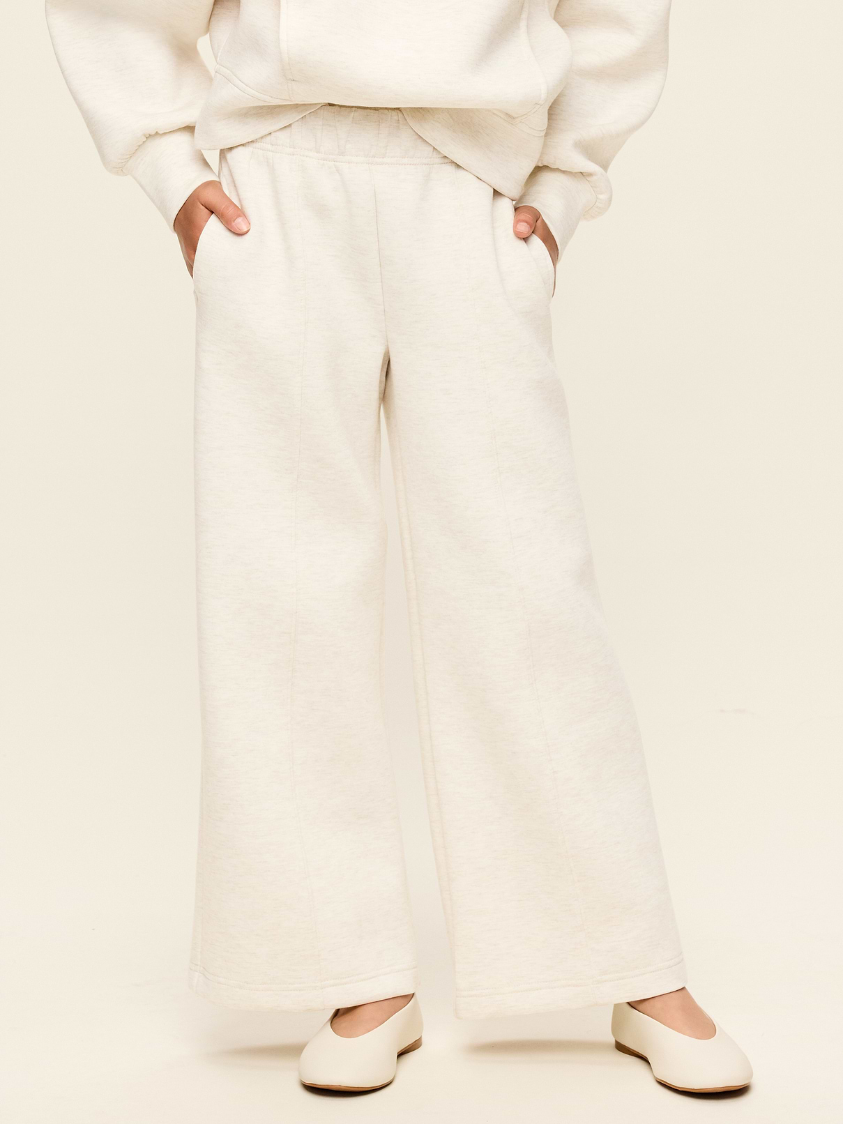Image number 1 showing, High-Waisted Bounce Fleece Wide-Leg Sweatpants for Girls