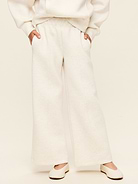 Image number 1 showing, High-Waisted Bounce Fleece Wide-Leg Sweatpants for Girls