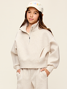 Image number 1 showing, Bounce Fleece Half-Zip Pullover Sweatshirt for Girls