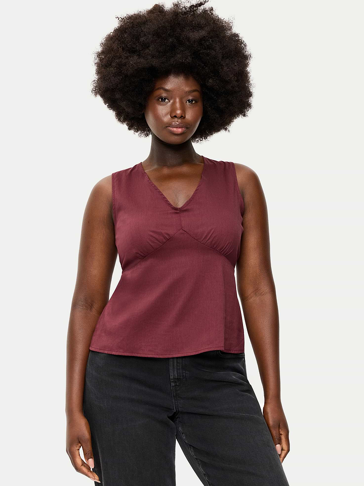 Image number 5 showing, Sleeveless V-Neck Tie-Back Top