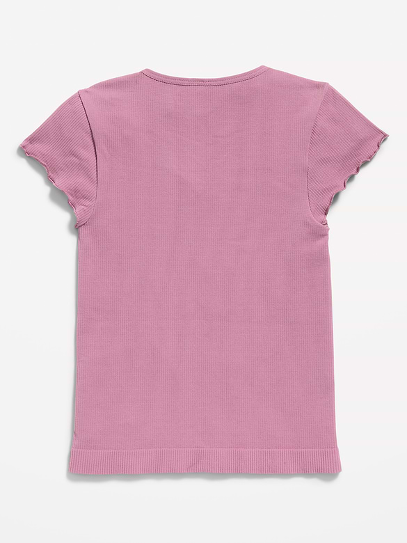 Fitted Seamless Ribbed  Performance Top for Girls