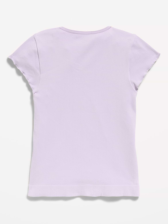 Fitted Seamless Ribbed  Performance Top for Girls