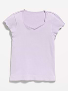 Image number 1 showing, Fitted Seamless Ribbed  Performance Top for Girls