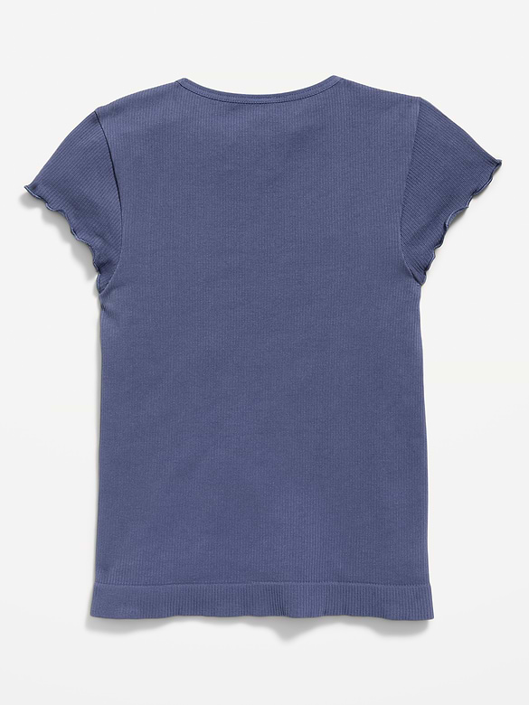 Fitted Seamless Ribbed  Performance Top for Girls