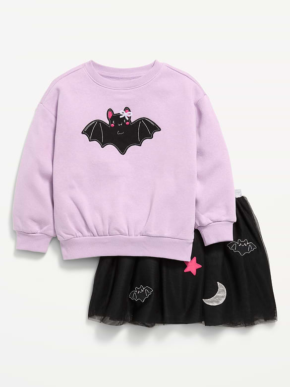Sweatshirt & Tutu Skirt Set for Toddler Girls