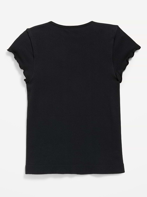 Fitted Seamless Ribbed  Performance Top for Girls