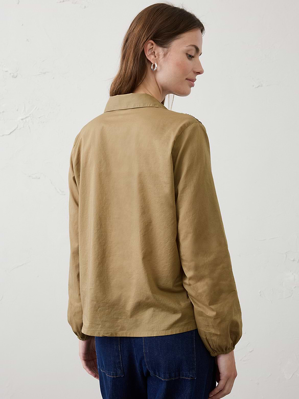 Collared Front-Tie Top