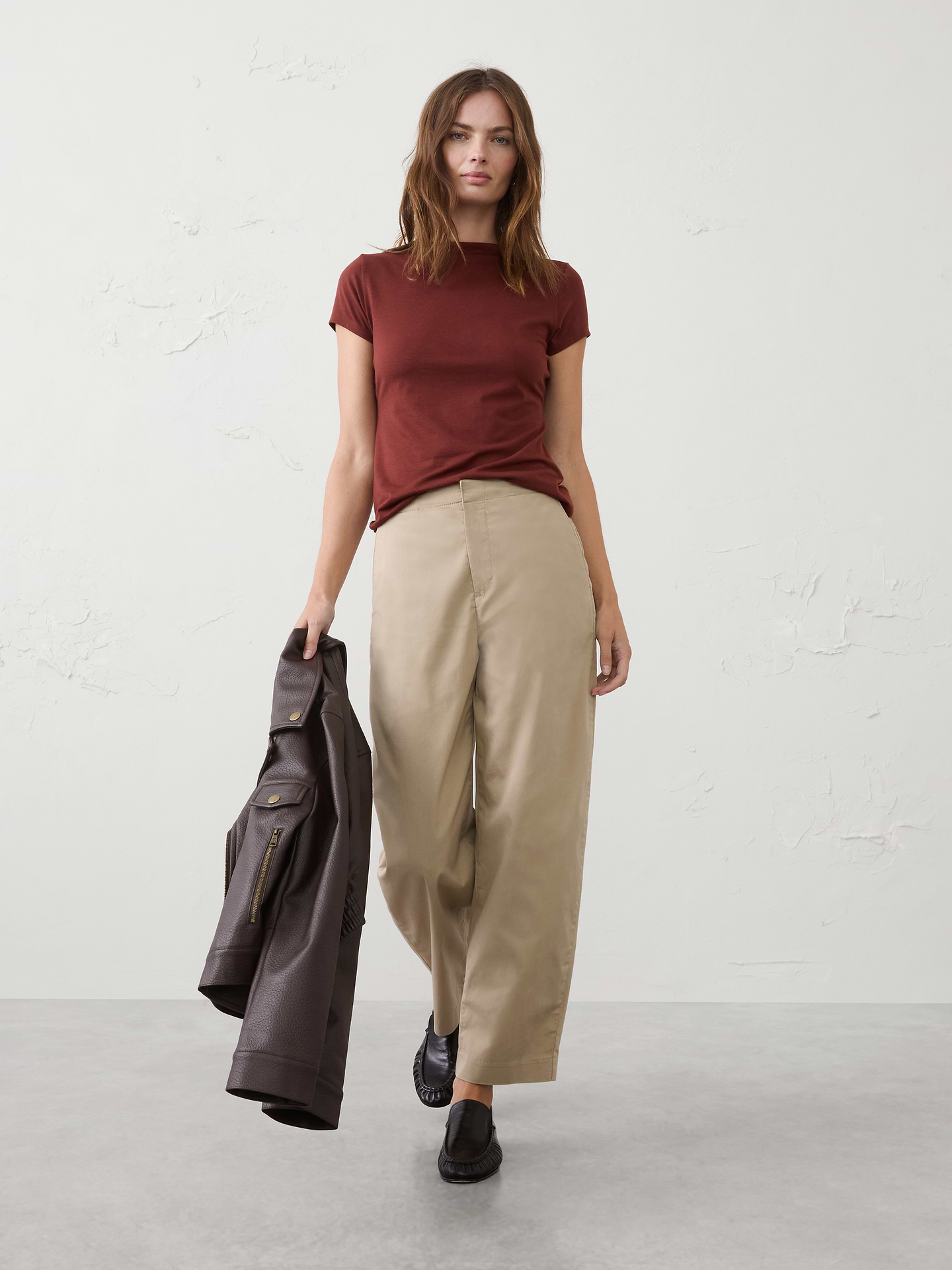 Image number 1 showing, Jersey Mock-Neck T-Shirt
