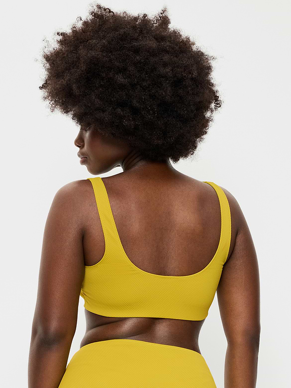 Pique Scoop-Neck Swim Top