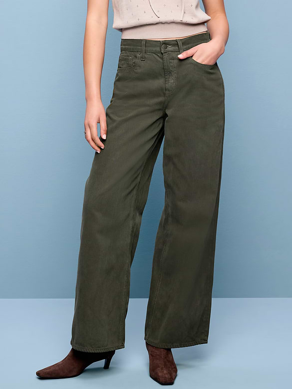 High-Waisted Baggy Wide-Leg Jeans