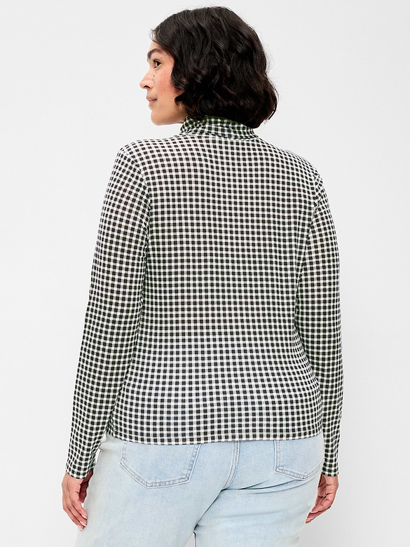 Slim-Fit Printed Turtleneck