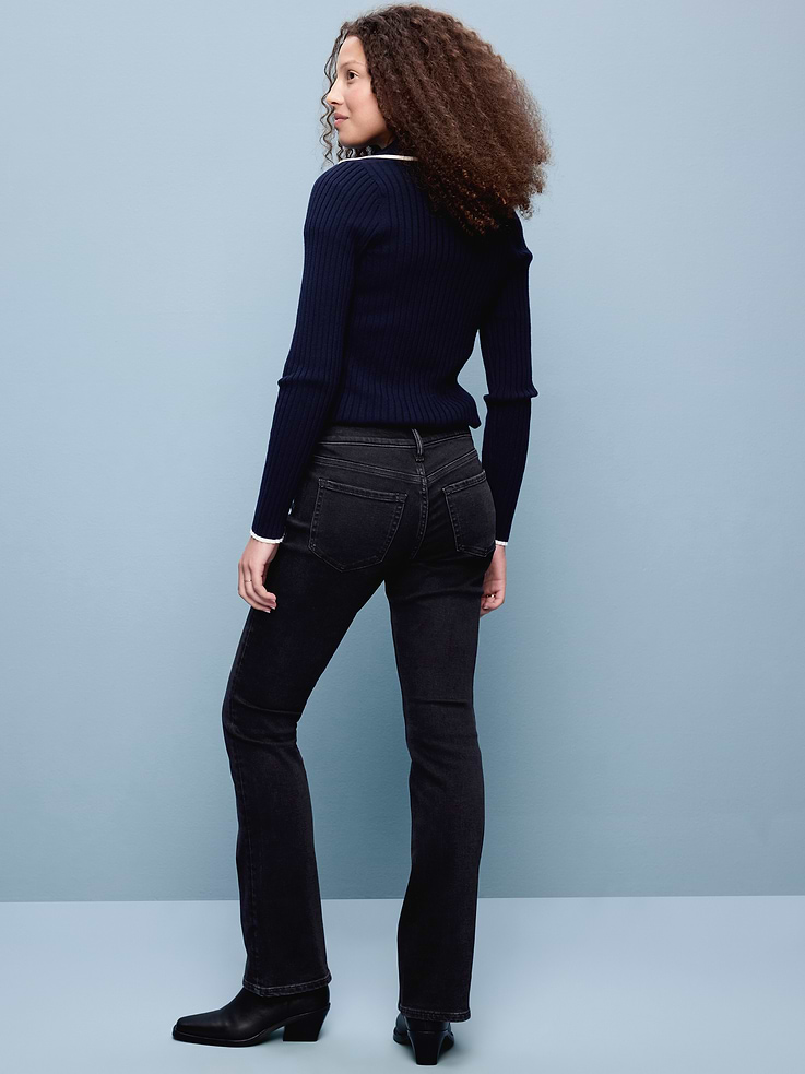 L'image numéro 3 présente Jean semi-évasé à taille basse