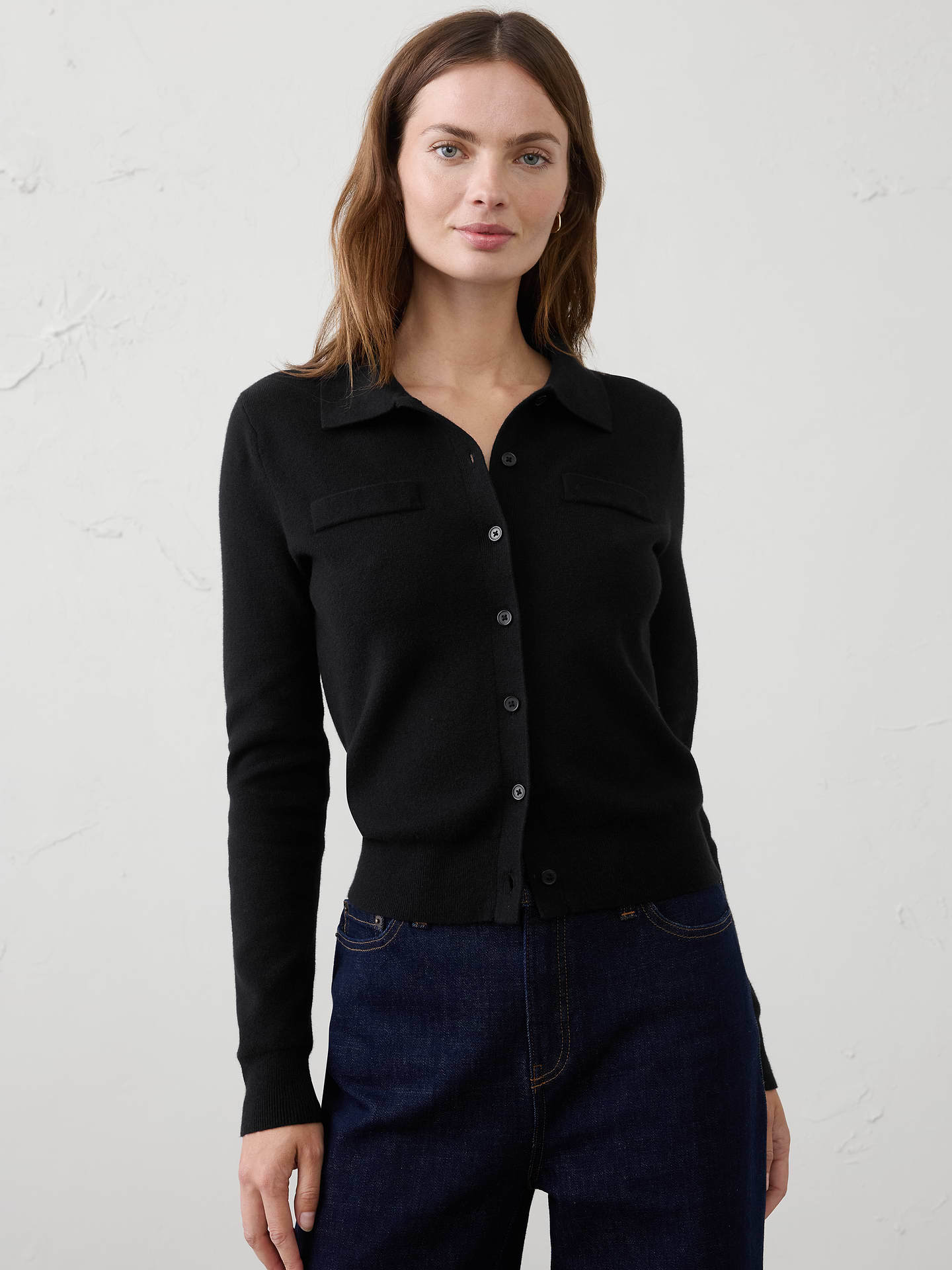 Image number 1 showing, Collared Cardigan Sweater