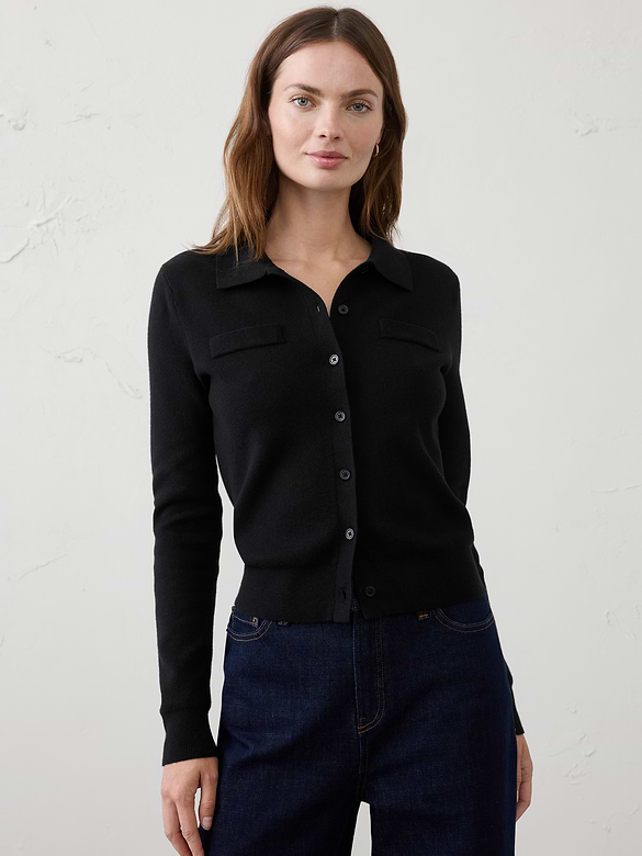 Collared Cardigan Sweater
