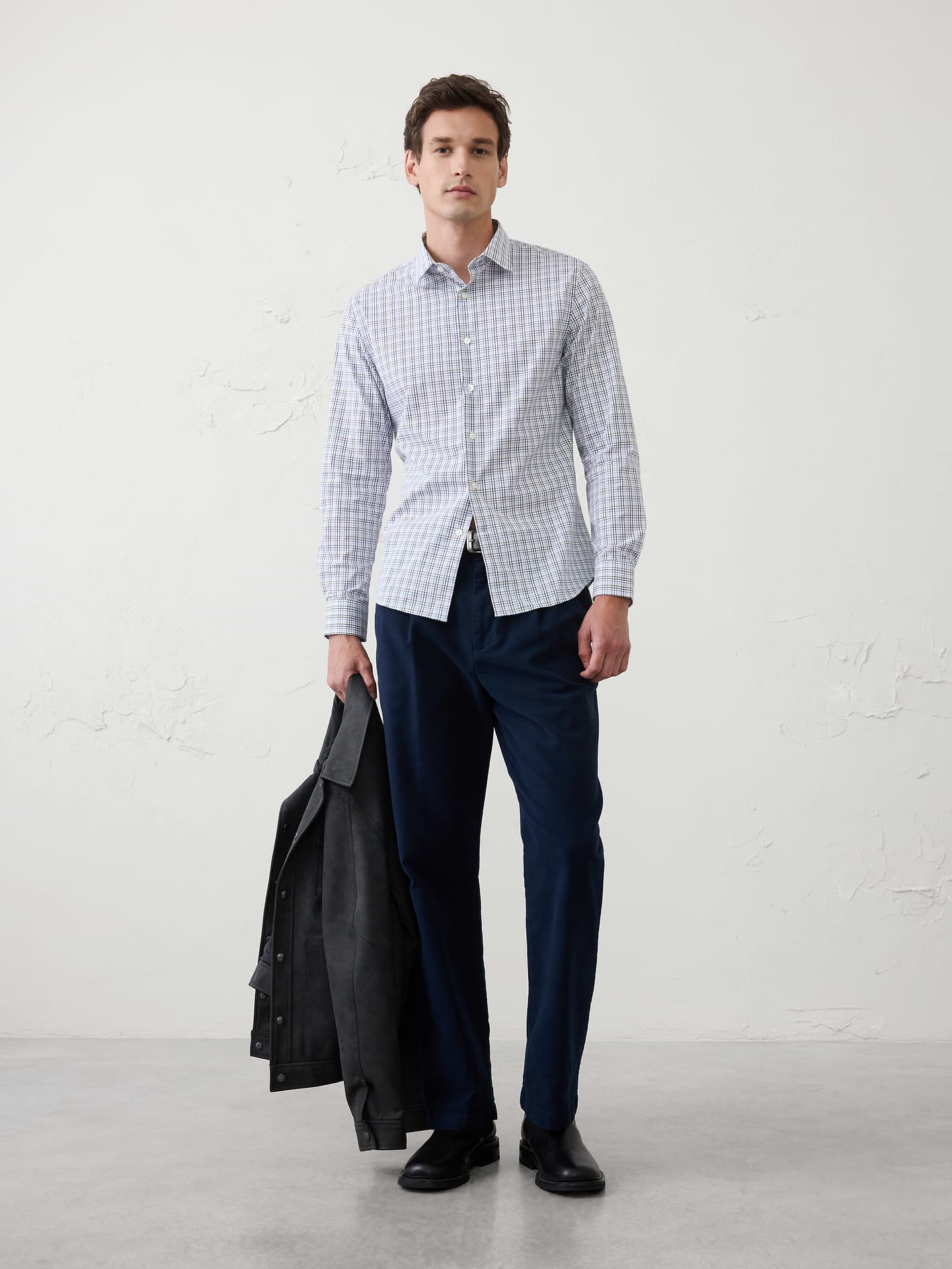 Image number 1 showing, Slim-Fit Untucked Dress Shirt