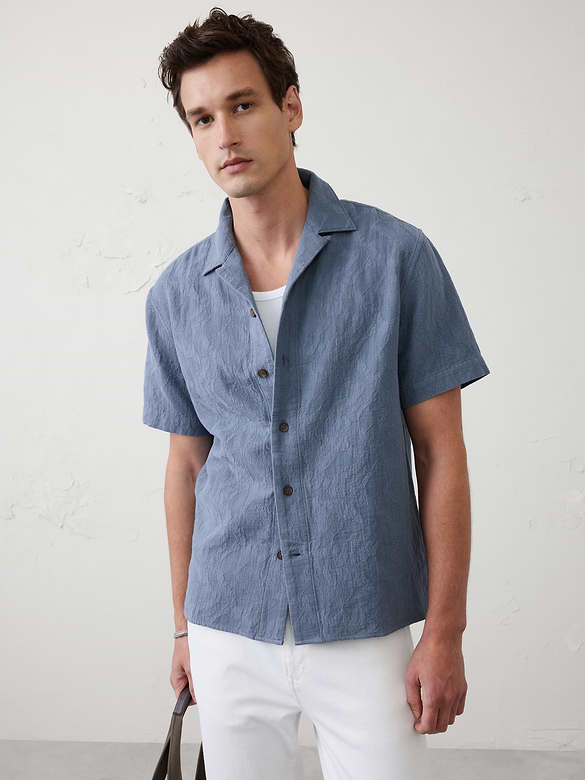 Standard-Fit Coastal Resort Shirt