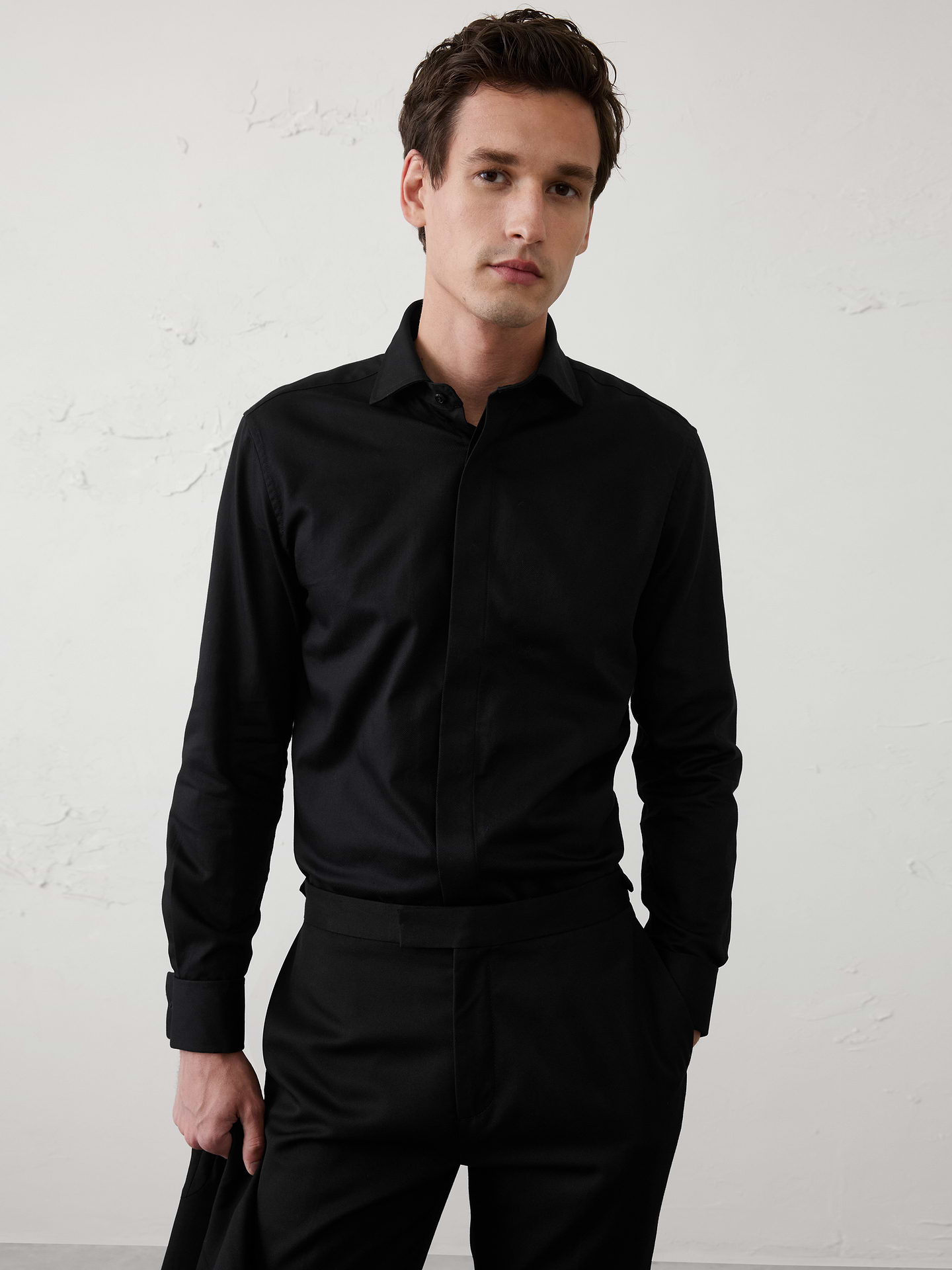 Image number 1 showing, Slim-Fit Dobby Dress Shirt