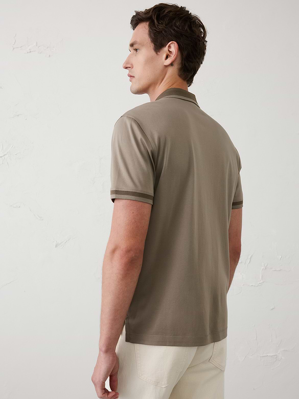 Slim-Fit Luxe Touch Button-Down Polo