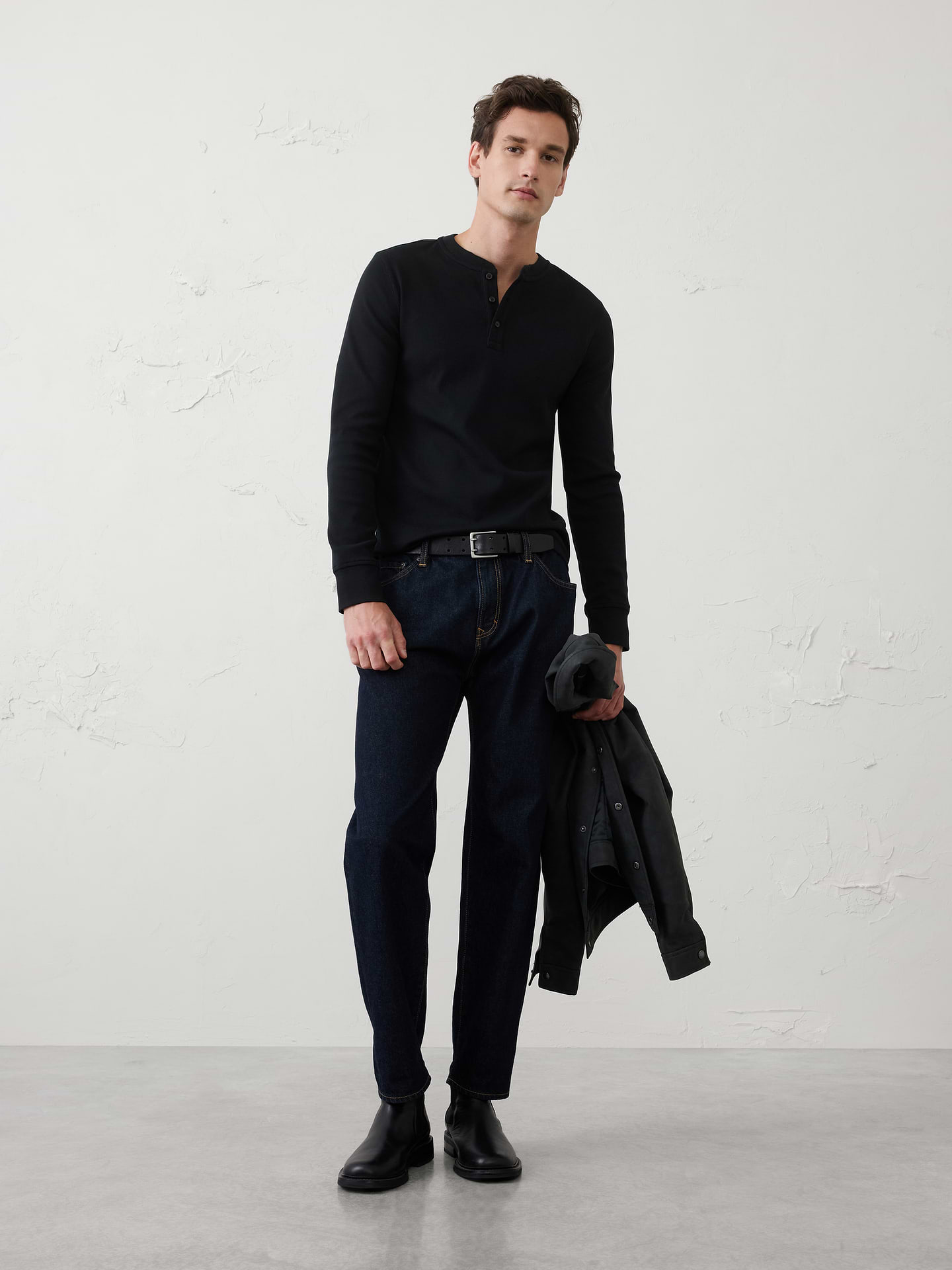 Image number 1 showing, Mini Ribbed Henley