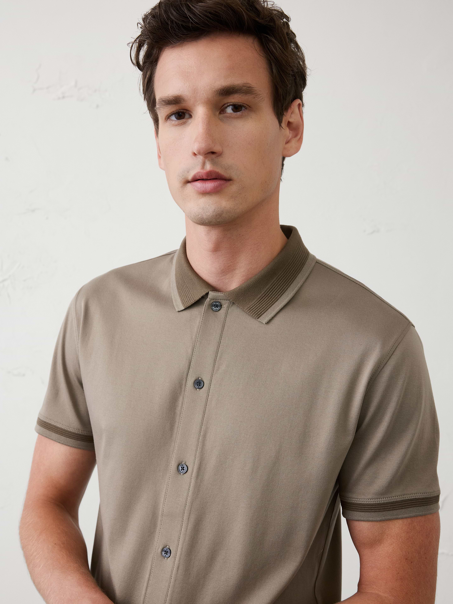 Image number 3 showing, Slim-Fit Luxe Touch Button-Down Polo