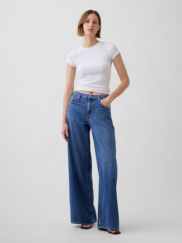 Mid Rise UltraSoft Baggy Jeans