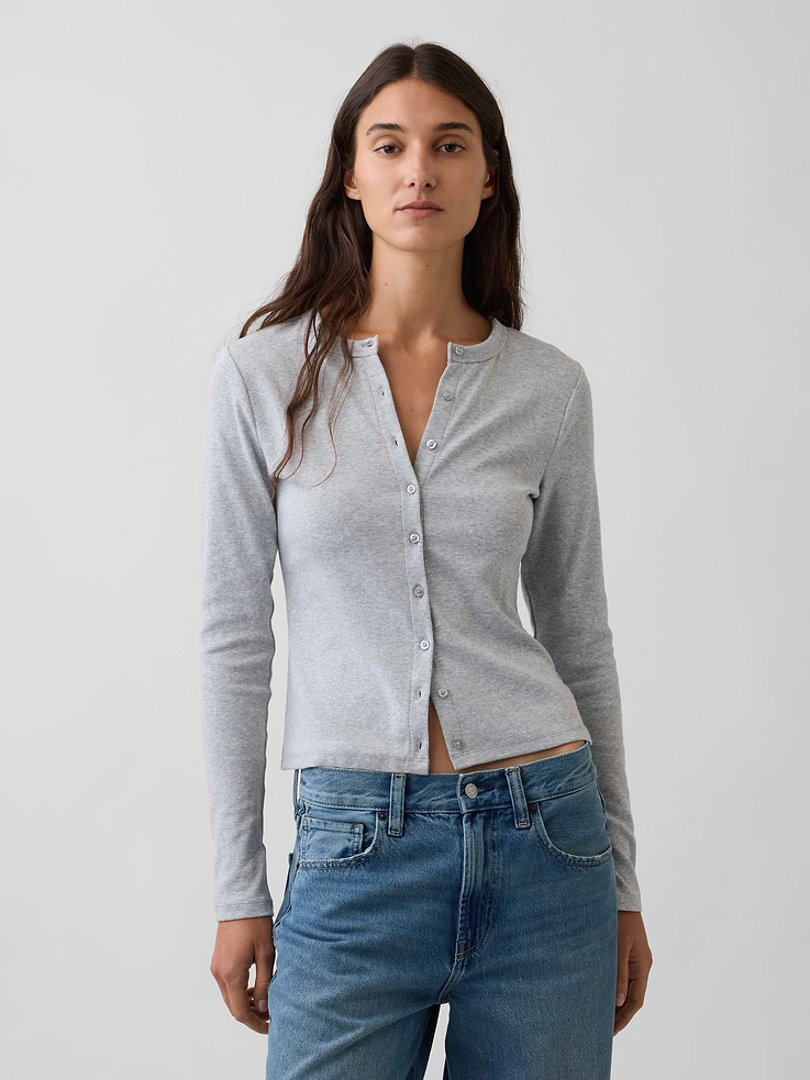Image number 1 showing, Modern Crewneck Cardigan