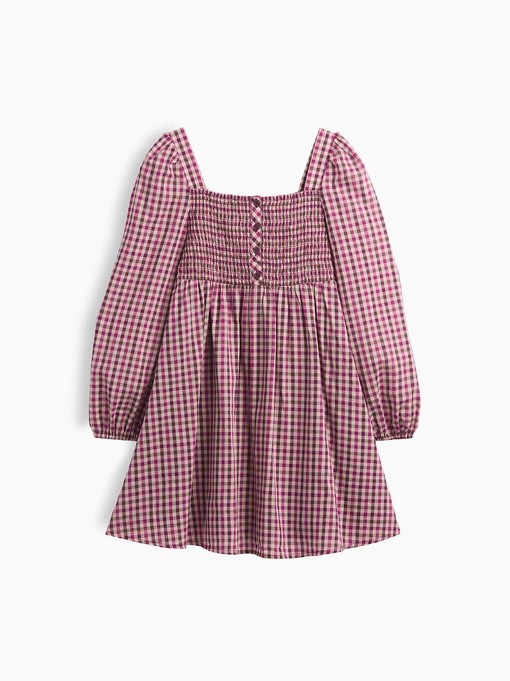 Image number 2 showing, Kids Smocked Square-Neck Dress