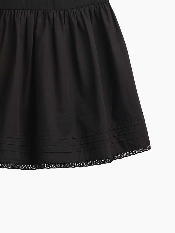 Kids Mixed Media Drop-Waist Dress