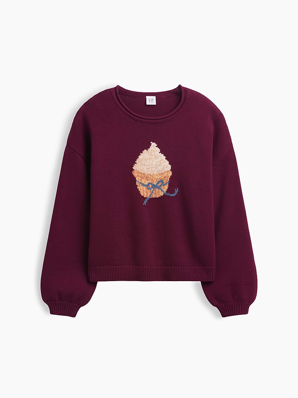 Kids 100% Cotton Oversized Rollneck Sweater