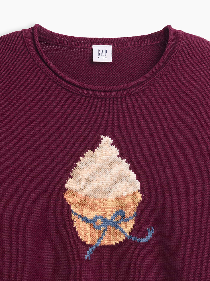 Image 5 of 5, Kids 100% Cotton Oversized Rollneck Sweater