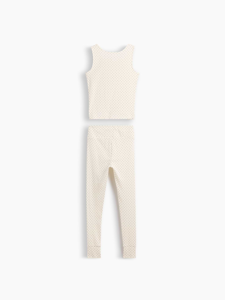 Image number 2 showing, Kids Organic Brushed Cotton Tank & Leggings PJ Set