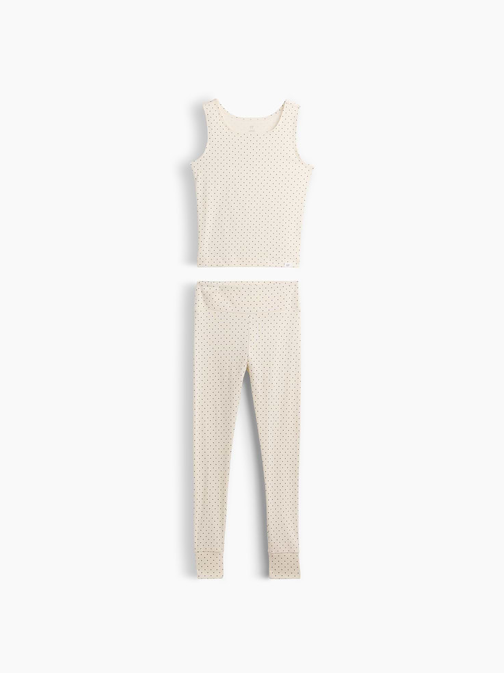Image number 1 showing, Kids Organic Brushed Cotton Tank & Leggings PJ Set