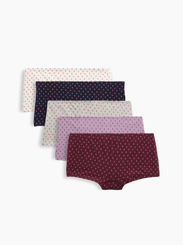 Image number 1 showing, Kids Organic Stretch Cotton Shorty Briefs (5-Pack)