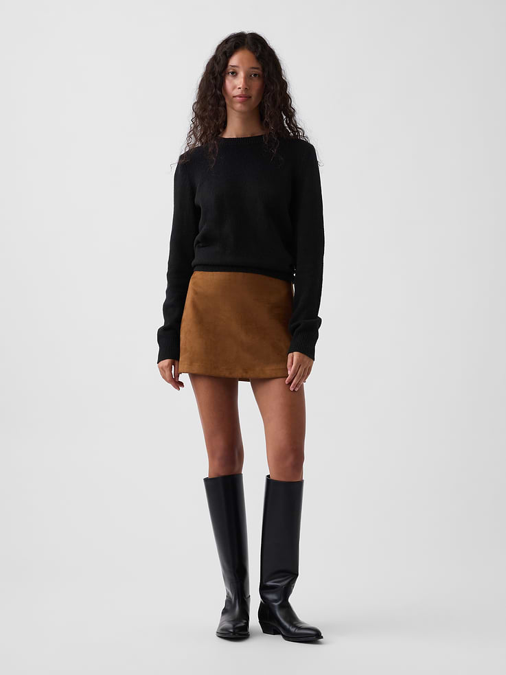 Image number 1 showing, Vegan Suede Mini Skort