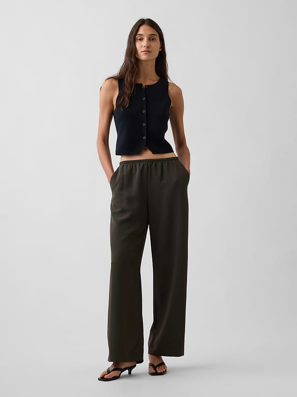 Easy Wide-Leg Pants