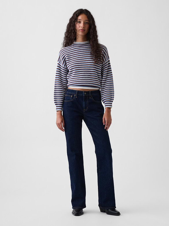 Mid Rise Relaxed Flare Jeans