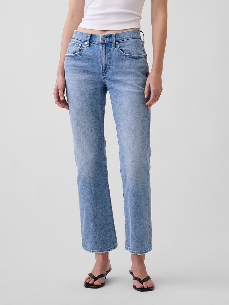 Image number 2 showing, Mid Rise Flare Crop Jeans