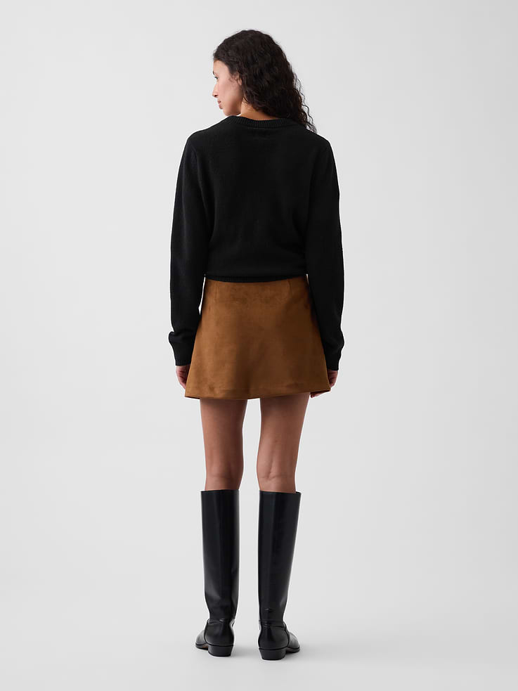Image number 2 showing, Vegan Suede Mini Skort