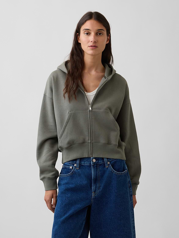 VintageSoft Wedge Zip Hoodie