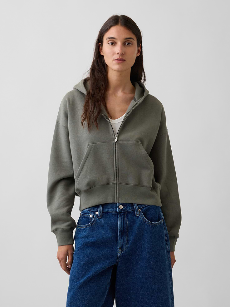 Image number 1 showing, VintageSoft Wedge Zip Hoodie