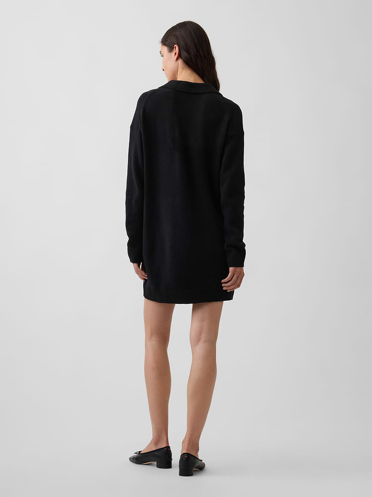 Image number 2 showing, CashSoft Oversized Polo Mini Sweater Dress